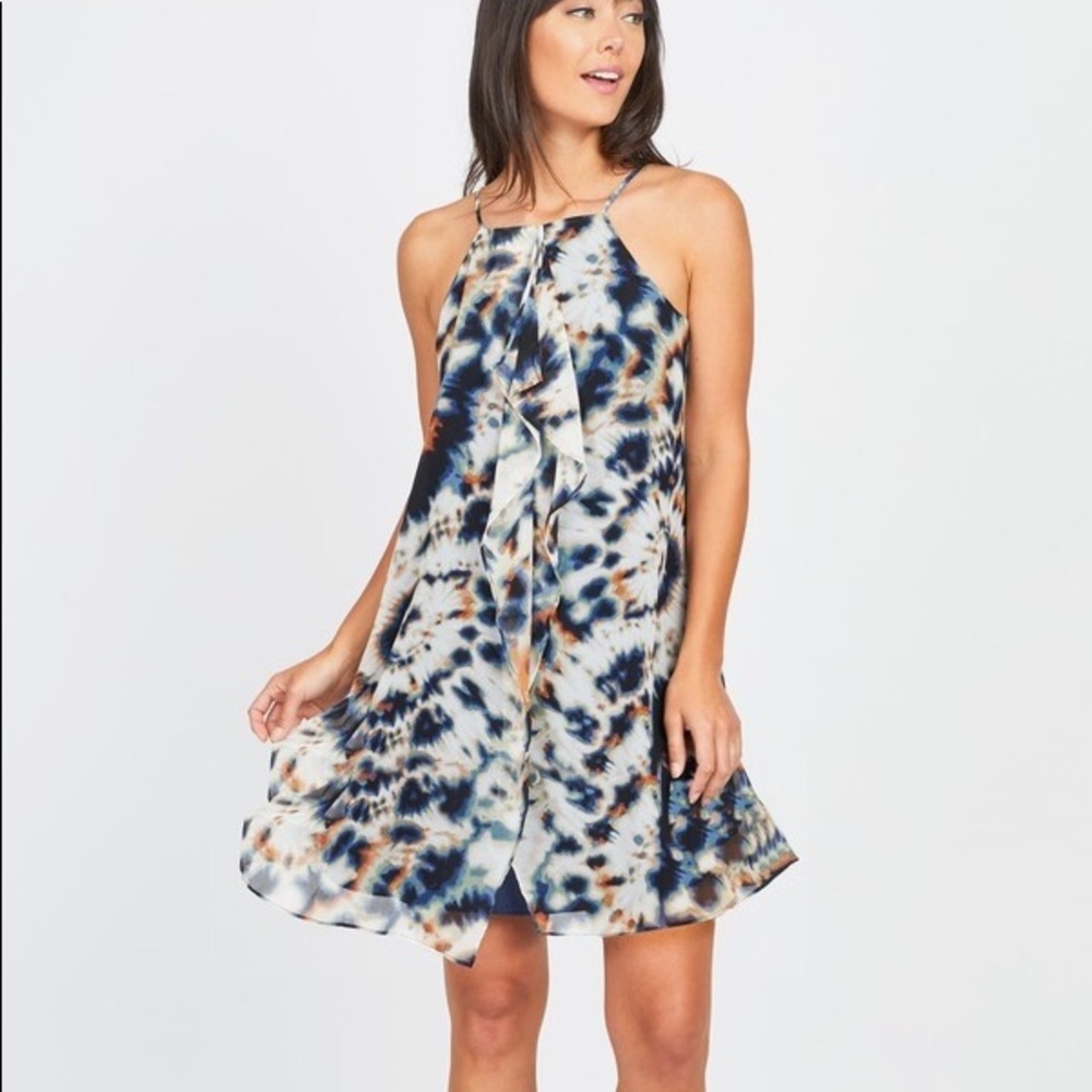 BCBGeneration Printed Cascade Dress